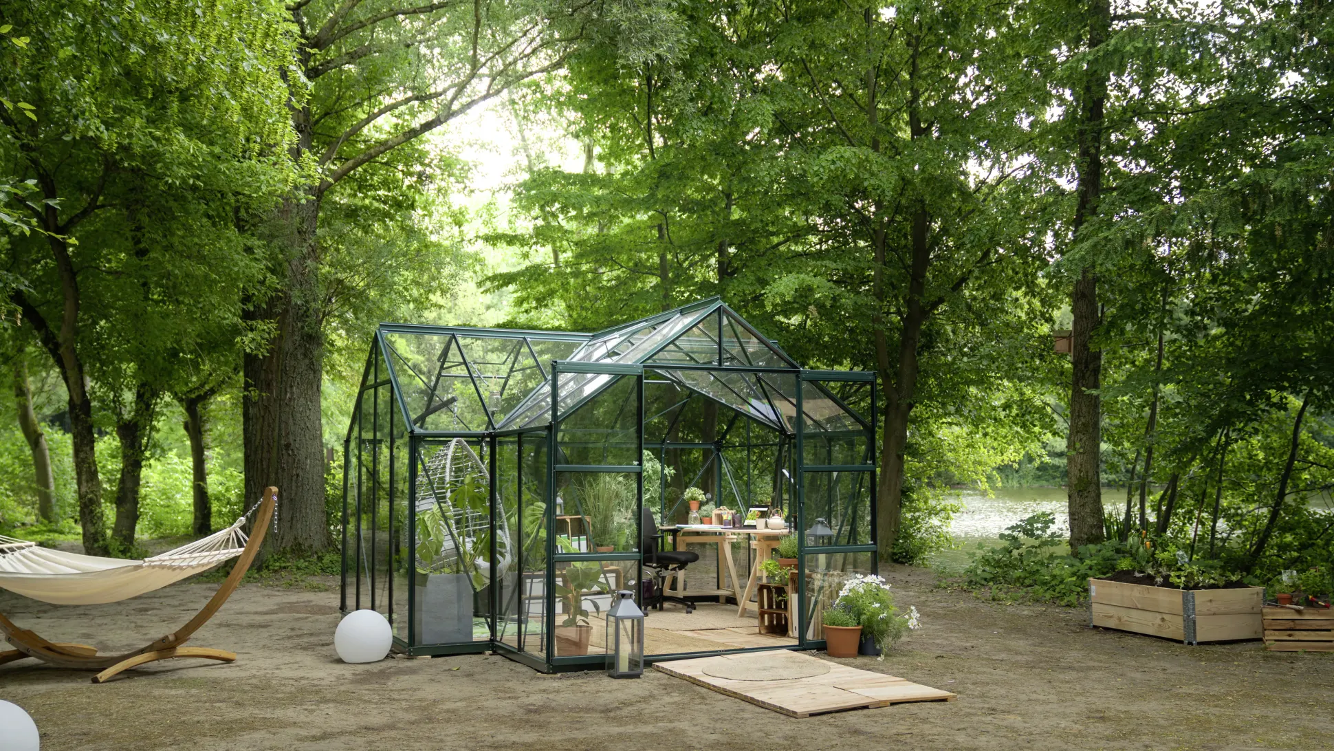 Vitavia Gewächshaus Sirona 13000 ESG 3 mm 381 x 381 cm