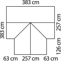 Vitavia Gewächshaus Sirona 13000 ESG 3 mm 381 x 381 cm