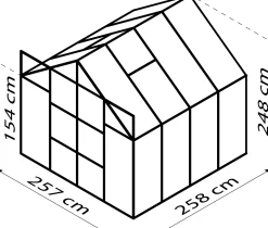 Vitavia Gewächshaus Uranus 6700 HPK 4 mm 254 x 254 cm