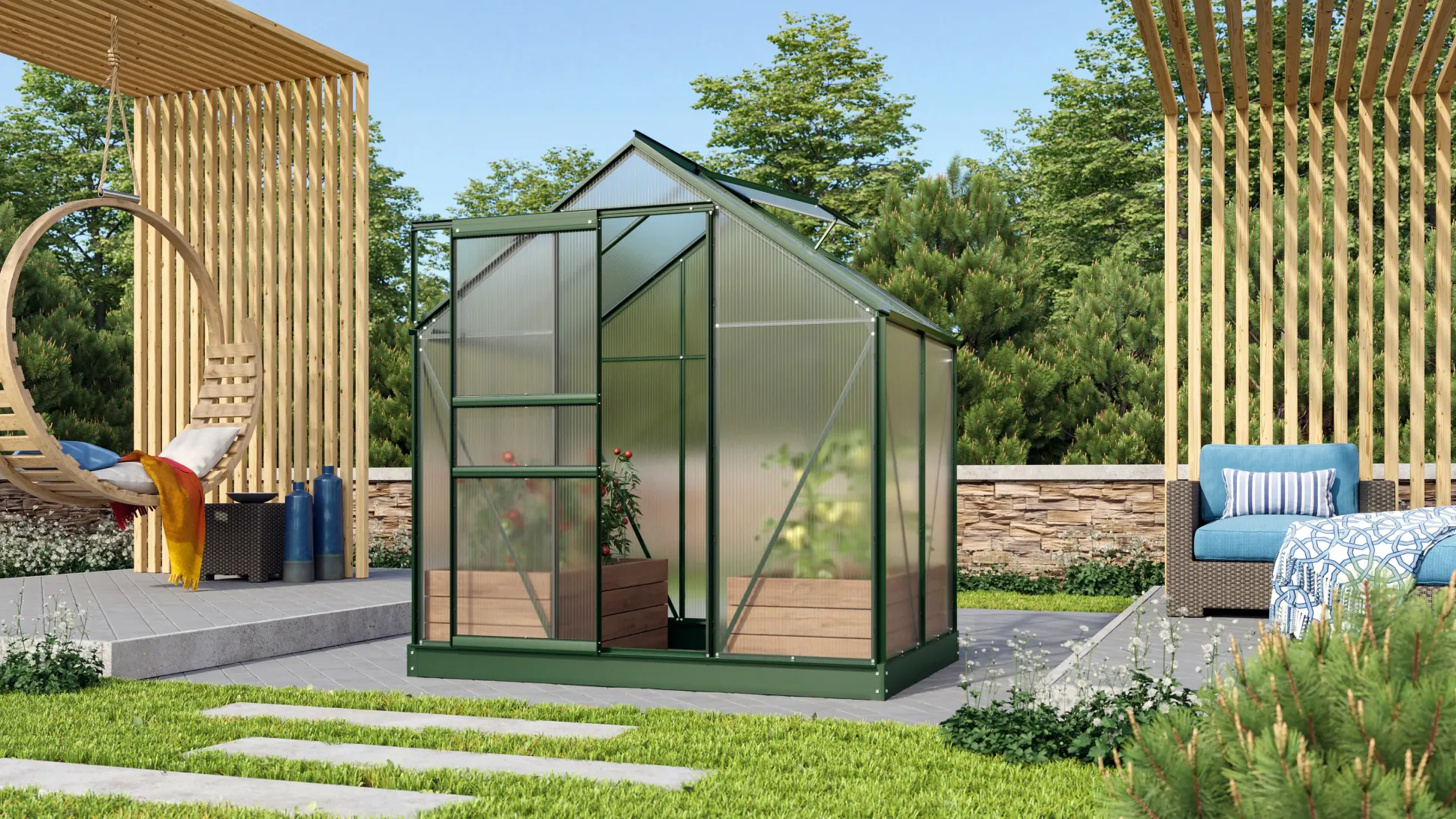 Vitavia Gewächshaus Venus 2500 192 x 130 cm 6 mm HPK