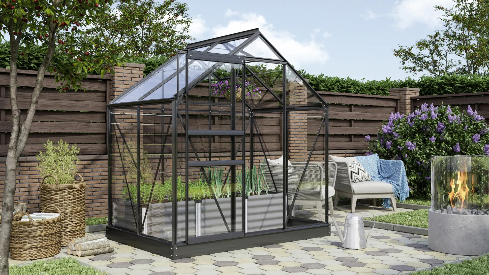 Vitavia Gewächshaus Venus 2500 192 x 130 cm 3 mm ESG