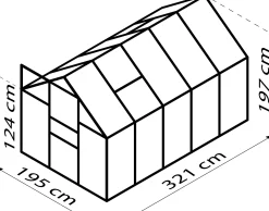 Vitavia Gewächshaus Venus 6200 192 x 317 cm 3 mm ESG