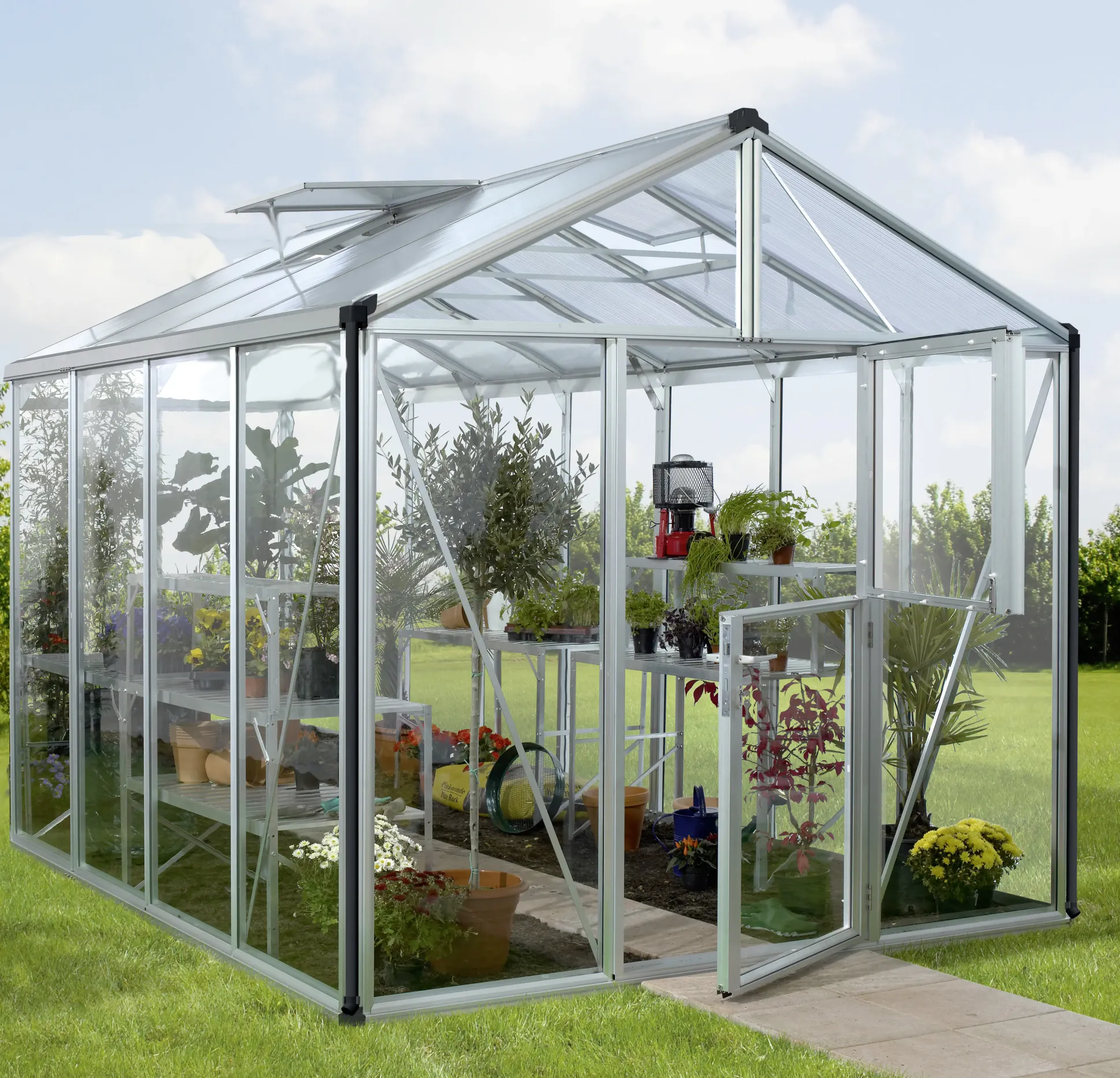 Vitavia Gewächshaus Zeus 8100 ESG 3 mm 256 x 314 cm