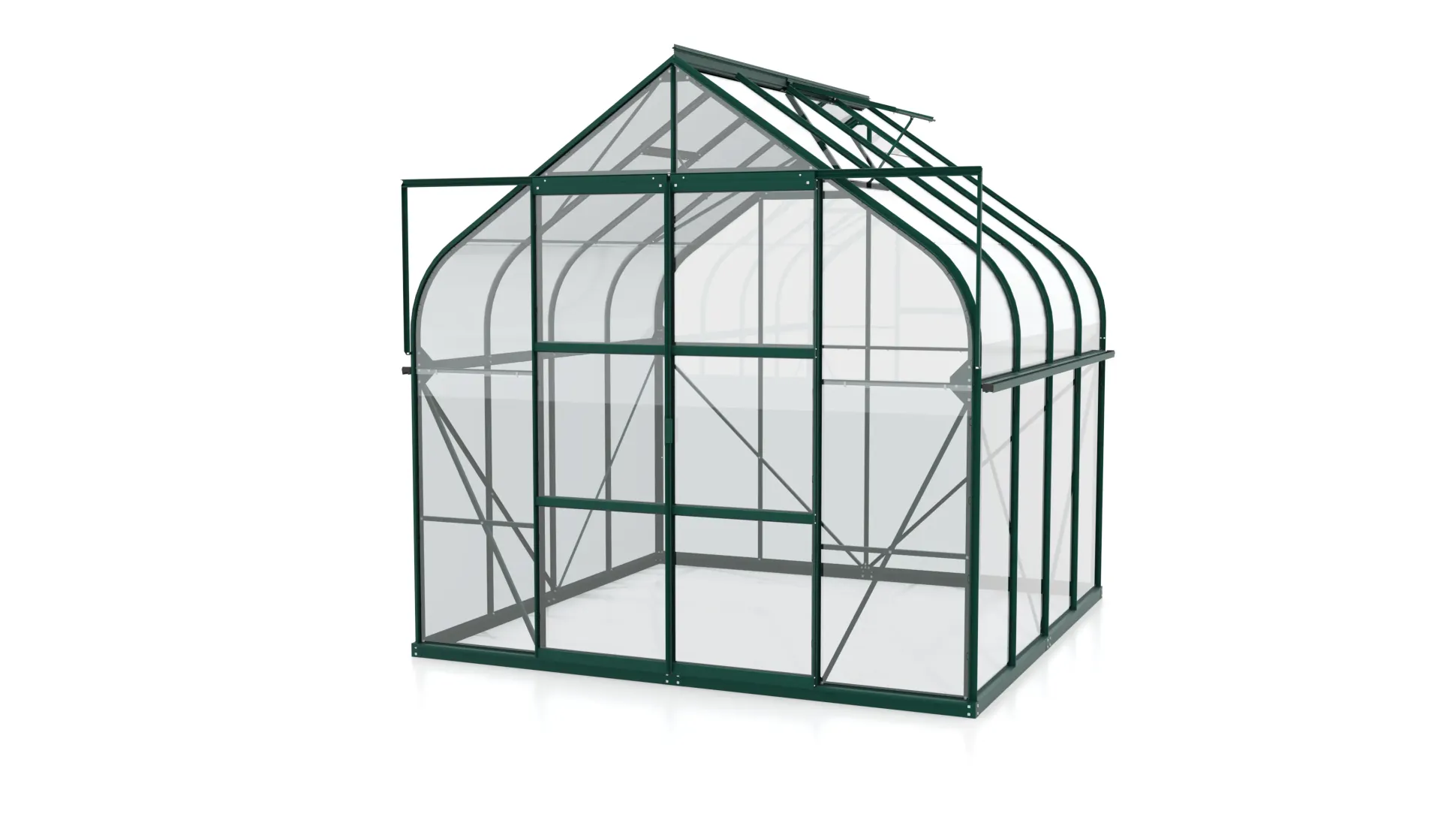 Vitavia Gewächshaus-Set Dione 6700 ESG 3 mm smaragd 254 x 254 cm