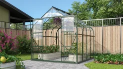 Vitavia Gewächshaus-Set Dione 6700 ESG 3 mm smaragd 254 x 254 cm