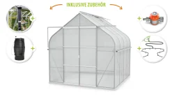 Vitavia Gewächshaus-Set Dione 6700 HKP 4 mm alu 254 x 254 cm