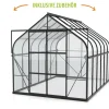 Vitavia Gewächshaus-Set Dione 9900 ESG 3 mm schwarz 254 x 379 cm