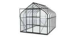 Vitavia Gewächshaus-Set Dione 9900 ESG 3 mm schwarz 254 x 379 cm