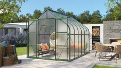 Vitavia Gewächshaus-Set Dione 9900 HKP 4 mm smaragd 254 x 378 cm