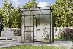 Vitavia Gewächshaus-Set Fokus 3250 HKP 6 mm schwarz 192 x 130 cm