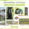 Vitavia Gewächshaus-Set Uranus 6700 ESG 3 mm alu 254 x 254 cm
