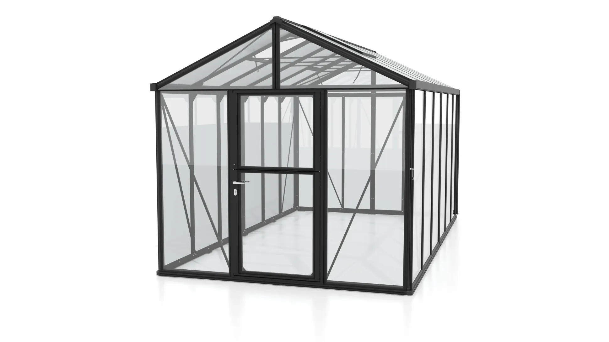 Vitavia Gewächshaus-Set Zeus 11900 ESG/HKP schwarz 266 x 473 cm