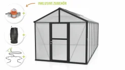 Vitavia Gewächshaus-Set Zeus 15700 HKP 16 mm schwarz 266 x 621 cm