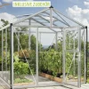 Vitavia Gewächshaus-Set Zeus 6200 ESG/HKP alu 266 x 249 cm