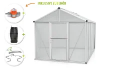 Vitavia Gewächshaus-Set Zeus 10000 HKP 10 mm alu 266 x 398 cm