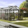 Vitavia Gewächshaus-Set Zeus 15700 ESG/HKP schwarz 266 x 621 cm