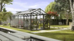 Vitavia Gewächshaus-Set Zeus 15700 ESG/HKP schwarz 266 x 621 cm