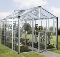 Vitavia Gewächshaus-Set Zeus 8100 ESG/HKP alu 266 x 324 cm