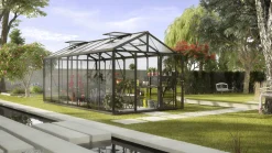 Vitavia Gewächshaus-Set Zeus 13800 ESG/HKP schwarz 266 x 547 cm
