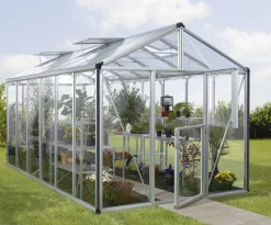 Vitavia Gewächshaus-Set Zeus 11900 ESG/HKP alu 266 x 398 cm