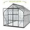 Vitavia Gewächshaus-Set-Set Dione 11500 ESG 3 mm schwarz 254 x 441 cm