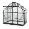 Vitavia Gewächshaus-Set-Set Dione 5000 ESG 3 mm schwarz 254 x 192 cm