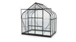 Vitavia Gewächshaus-Set-Set Dione 5000 ESG 3 mm schwarz 254 x 192 cm