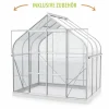 Vitavia Gewächshaus-Set-Set Dione 5000 ESG 3 mm alu 254 x 192 cm