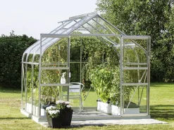 Vitavia Gewächshaus-Set-Set Dione 5000 ESG 3 mm alu 254 x 192 cm