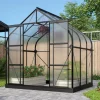 Vitavia Gewächshaus-Set-Set Dione 5000 HKP 4 mm schwarz 254 x 192 cm