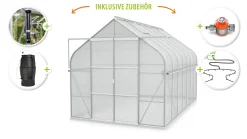 Vitavia Gewächshaus-Set-Set Dione 11500 HKP 4 mm alu 254 x 441 cm