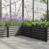 Vitavia Hochbeet Meta 185 x 185 x 40 cm granit schwarz