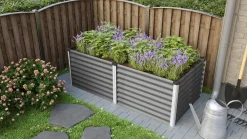 Vitavia Hochbeet Meta 96 x 188 x 63 cm granit aluminium