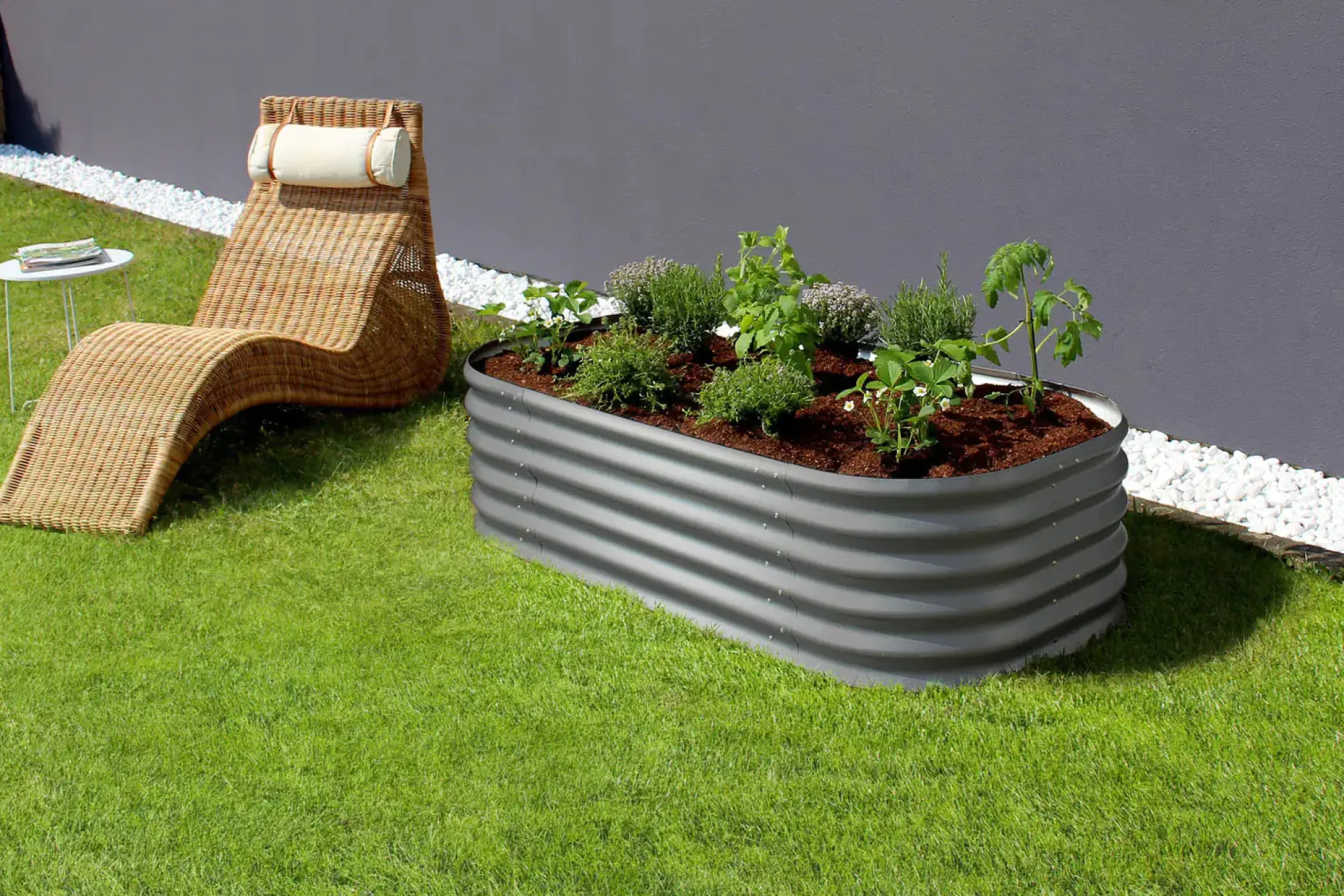 Vitavia Hochbeet Terra Basic 82 x 162 x 40 cm granit
