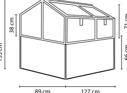 Vitavia Hochfrühbeet Zola 89 x 127 x 135 cm 3 mm ESG
