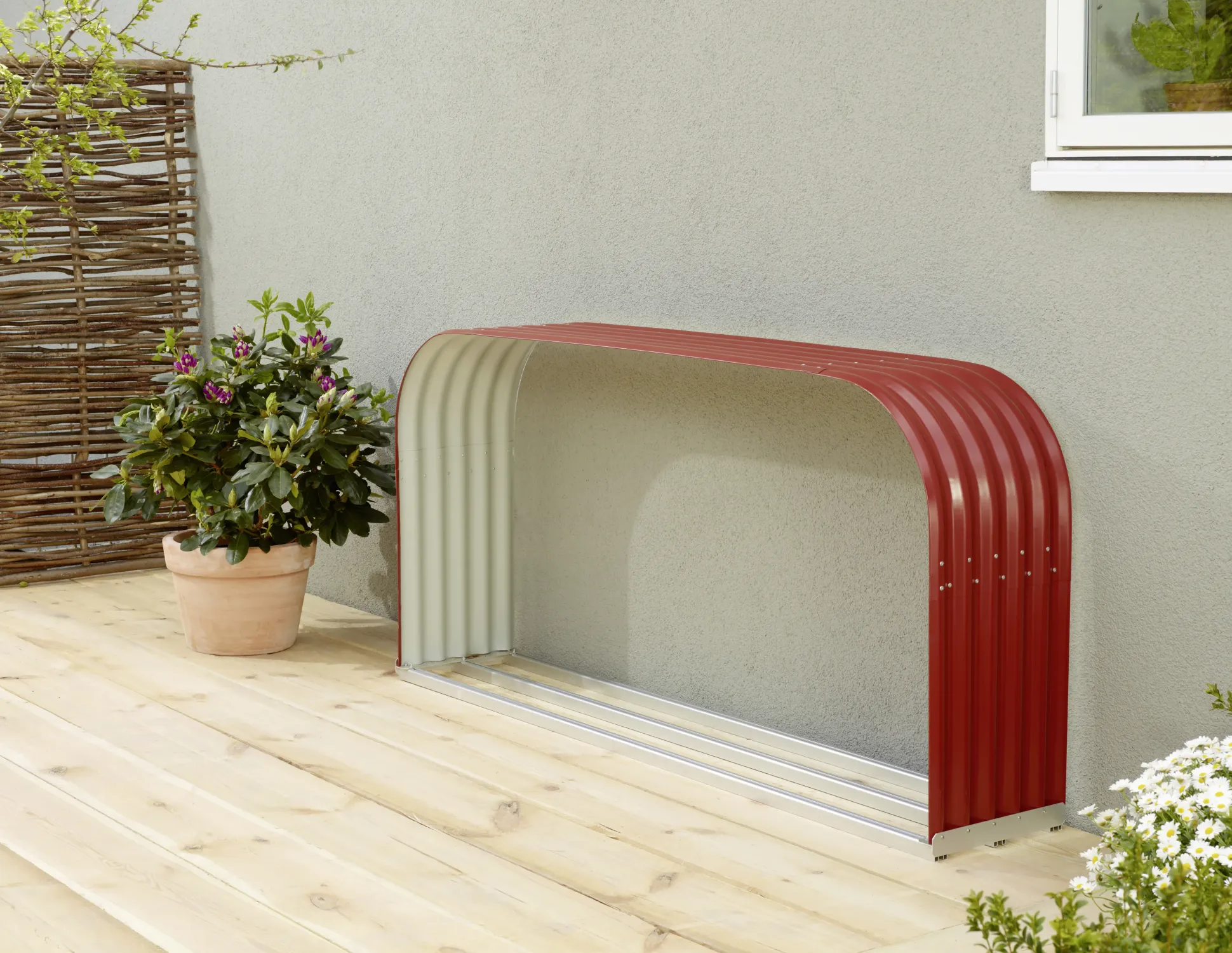 Vitavia Kaminholzregal Lignum 210 x 40 x 100 cm rubin Querformat