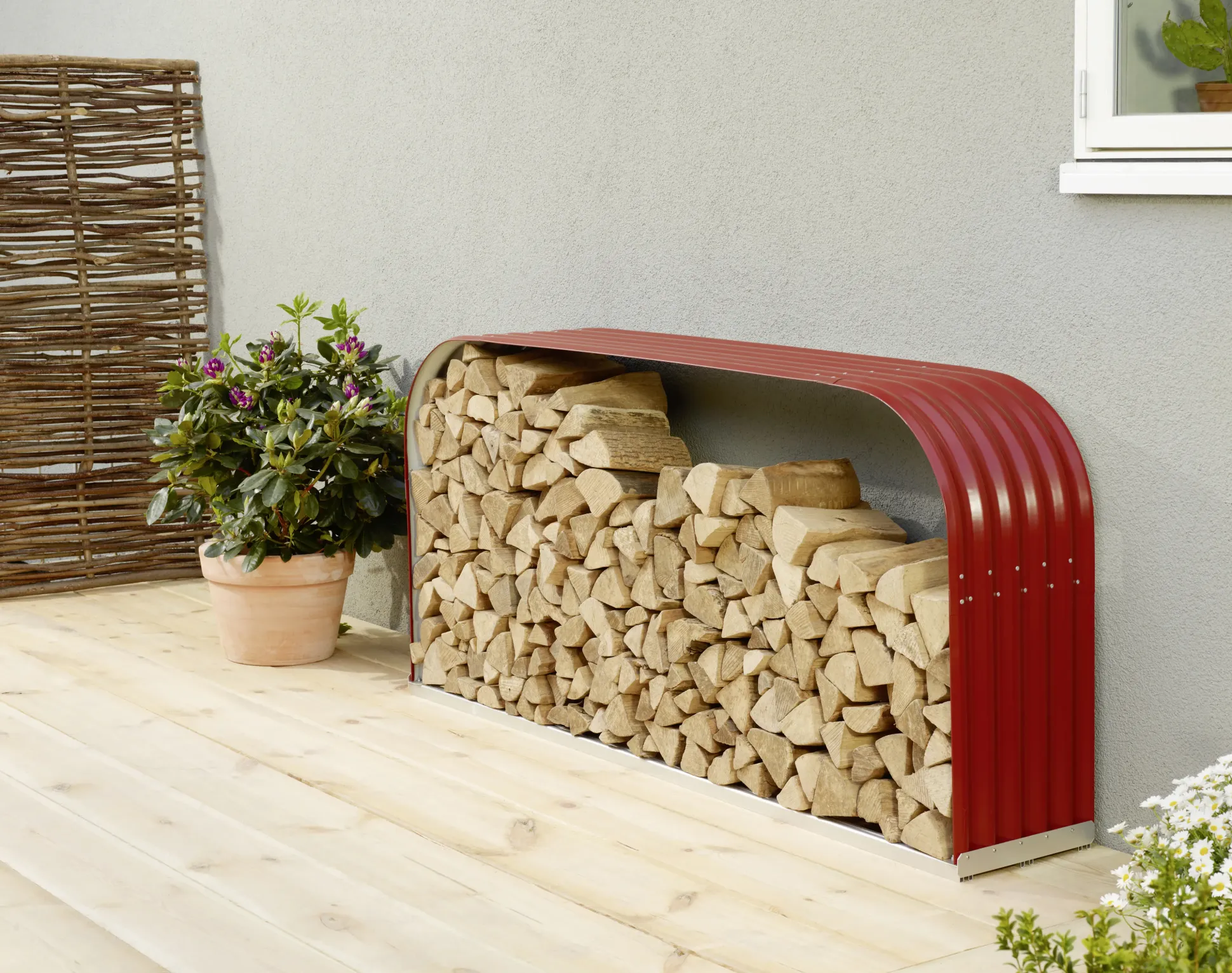 Vitavia Kaminholzregal Lignum 210 x 40 x 100 cm rubin Querformat