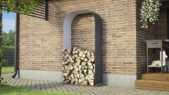 Vitavia Kaminholzregal Lignum 99 x 40 x 200 cm granit Hochformat