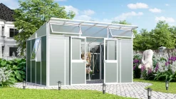 Vitavia Metallgerätehaus Kosmos 11500 salbei-grau 392 x 295 cm