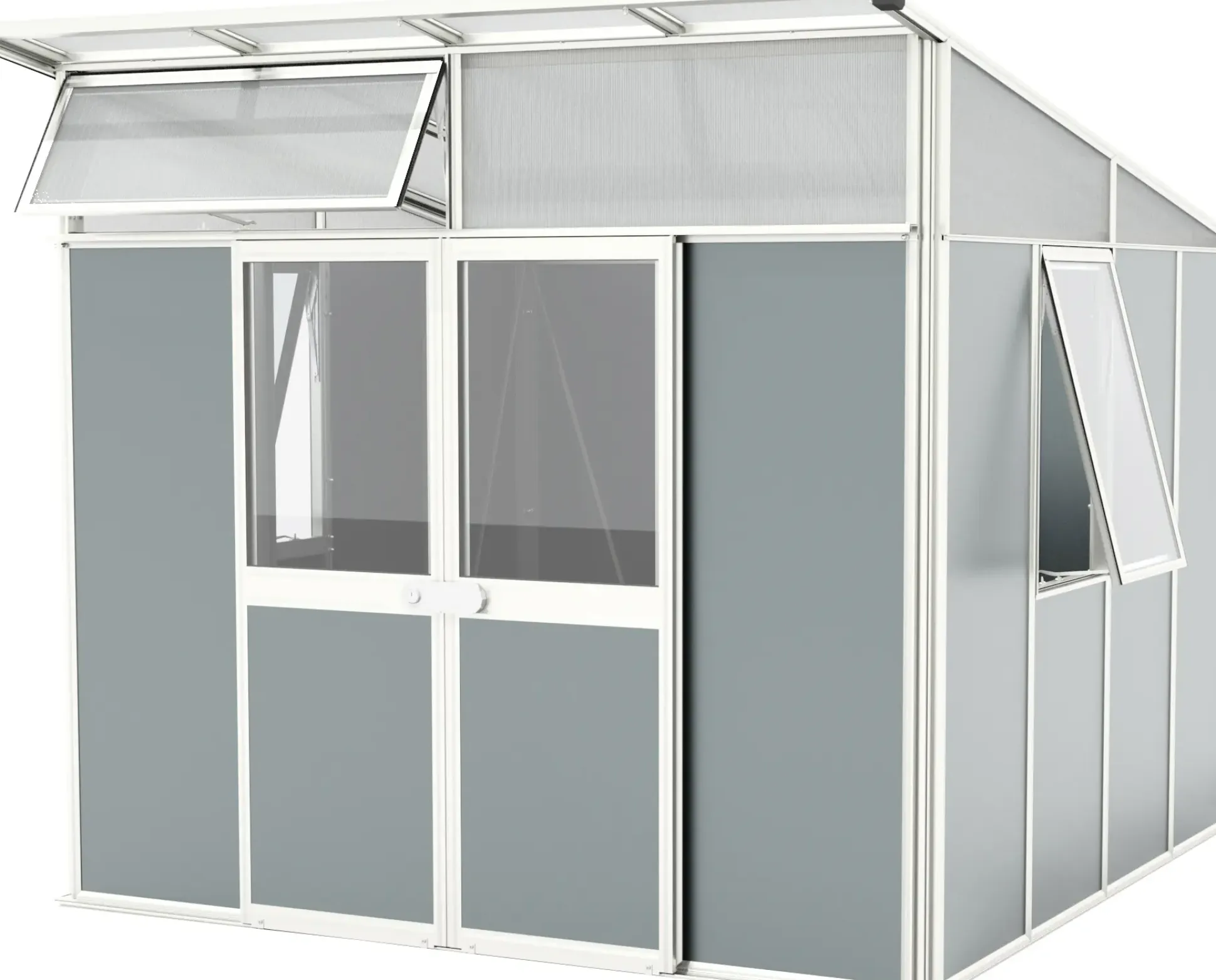 Vitavia Metallgerätehaus Kosmos 7800 salbei-grau 267 x 295 cm