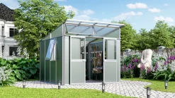 Vitavia Metallgerätehaus Kosmos 7800 salbei-grau eloxiert 267 x 295 cm