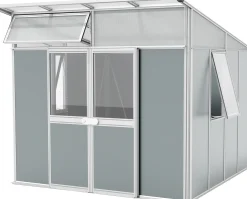 Vitavia Metallgerätehaus Kosmos 7800 salbei-grau eloxiert 267 x 295 cm
