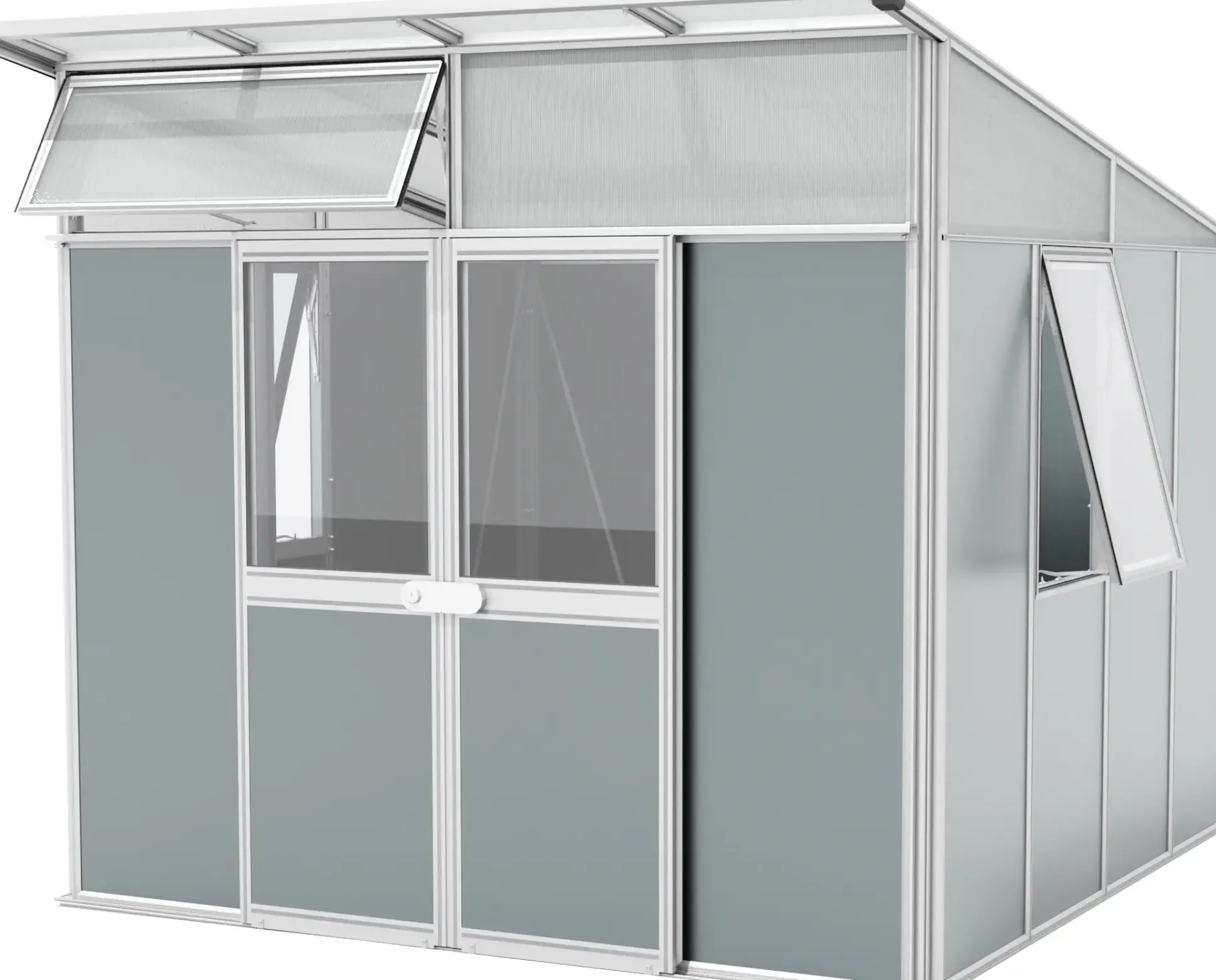 Vitavia Metallgerätehaus Kosmos 7800 salbei-grau eloxiert 267 x 295 cm