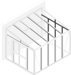Vitavia Pavillon-Nachrüstset Helena 7000 weiß 3 mm ESG