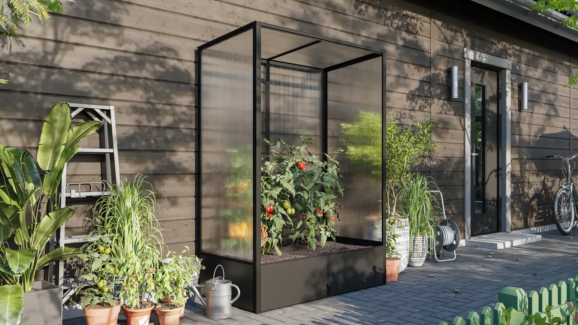 Vitavia Tomatenhaus Napoli 900 HKP 4 mm schwarz 131 x 68 cm