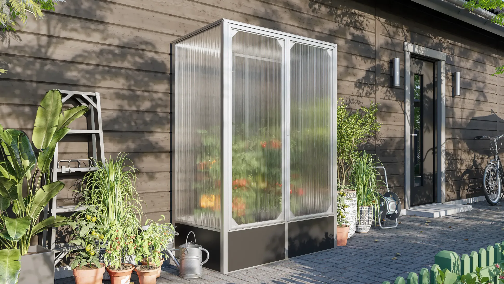 Vitavia Tomatenhaus-Set Napoli 900 HKP 4 mm alu 131 x 68 cm