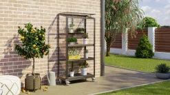 Vitavia Zusatzregal für Balkongewächshaus 79 x 40 cm schwarz