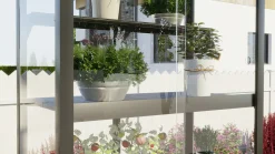Vitavia Zusatzregal für Balkongewächshaus 79 x 40 cm schwarz