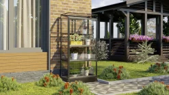 Vitavia Zusatzregal für Balkongewächshaus 79 x 40 cm schwarz