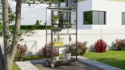 Vitavia Zusatzregal für Balkongewächshaus 79 x 40 cm schwarz